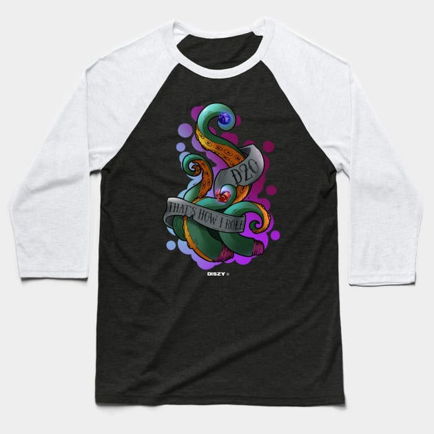 Arkham Myth Tentacles Horror Pen & Paper Gamer Baseball T-Shirt by Schimmi